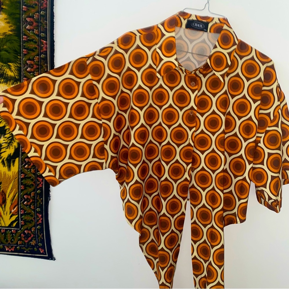 Cider Brown & Orange Let’s Groove top XXL